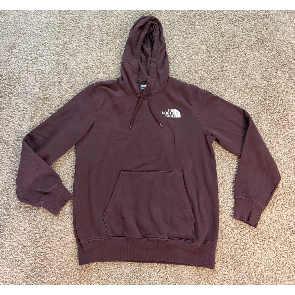 The North Face Mens Brown Never Stop Exploring Graphic Pullover Hoodie Medium